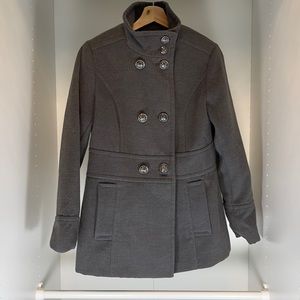 Liz Claiborne Gray Peacoat Size Small